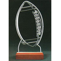 Football Champions Award on a Rosewood Base - Acrylic (10"x5 1/2")
